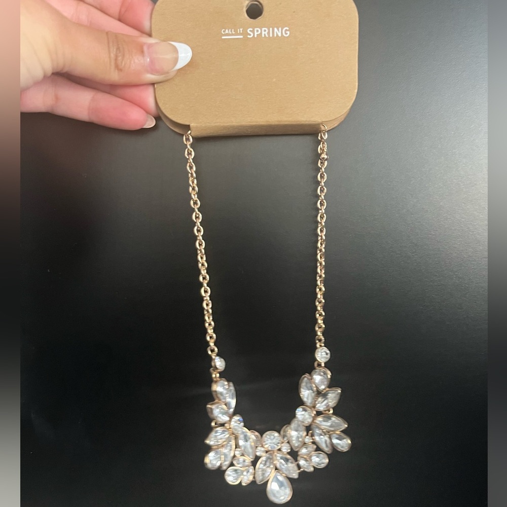 Call it spring statement necklace studded cz fashion fabfitfun new card - Picture 2 of 2